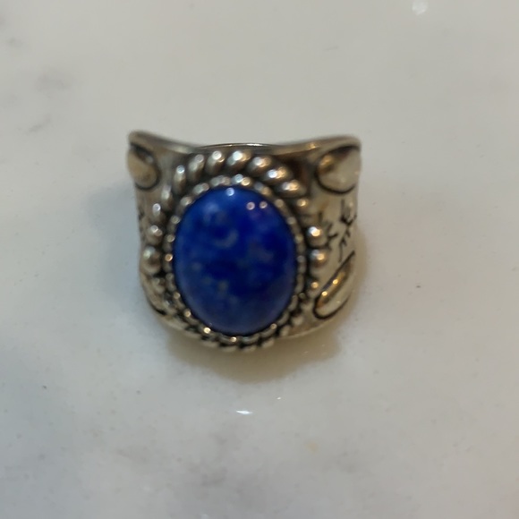 Sterling Lapis Ring - Picture 3 of 5